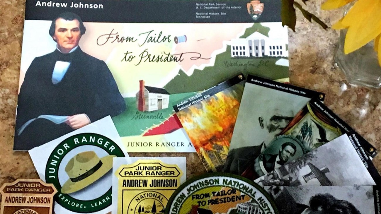 Junior Ranger book with badges and trading cards
