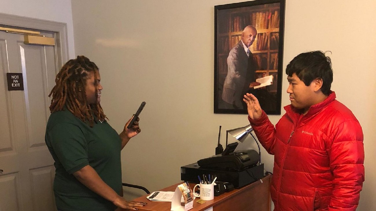 Junior Ranger swearing in