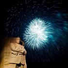 Martin Luther King, Jr. Memorial at night on Independence Day 2012.