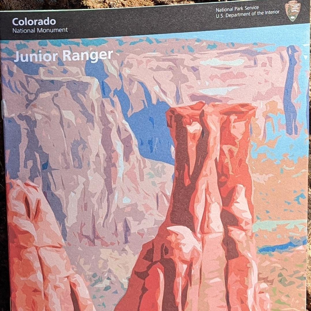 colorful booklet with illustrations of canyon sandstone towers