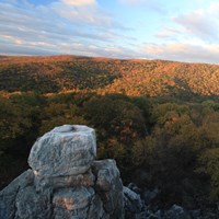 Fall foliage at Chimney Rock.