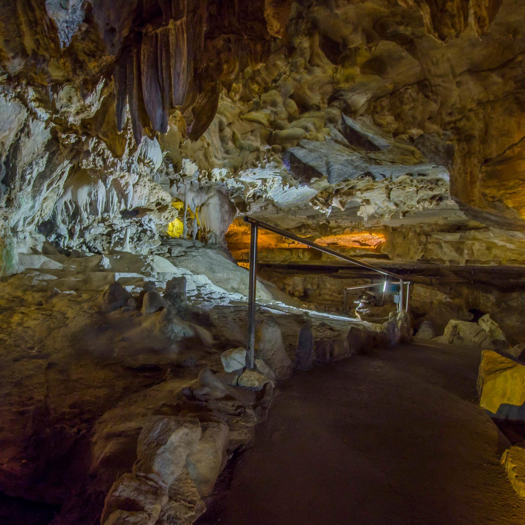 A paved trail passes through Crystal Cave. Photo by Alison Taggart-Barone