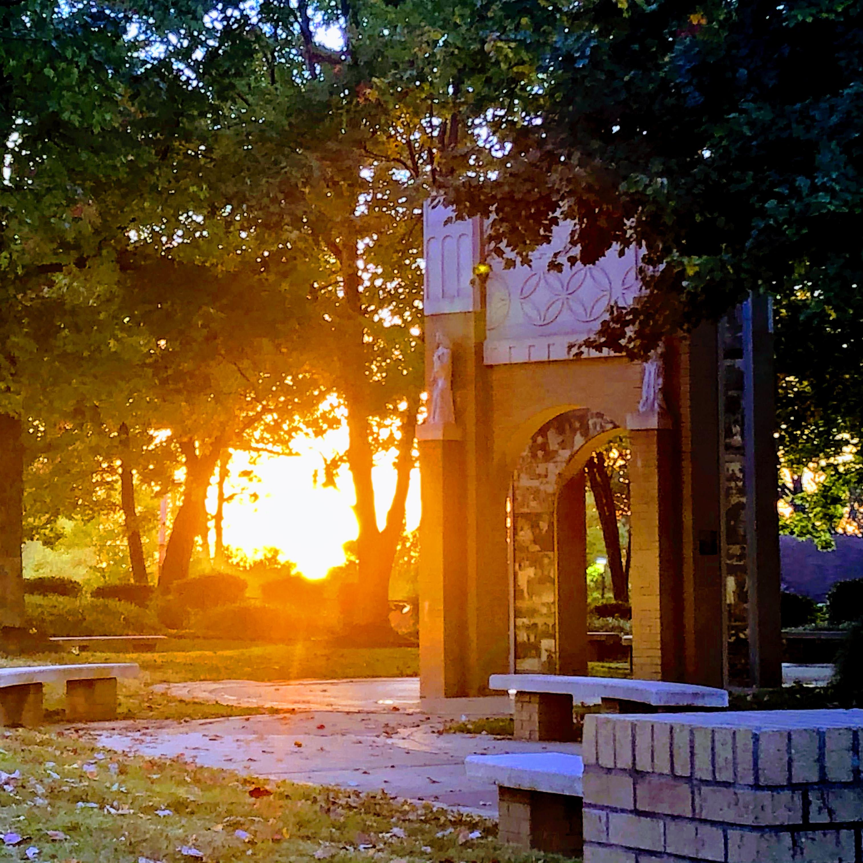 Commemorative Garden at dusk