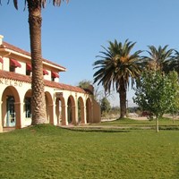 Train tracks run by outside the Kelso Depot