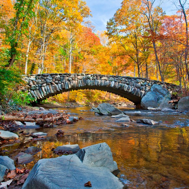 Boulder Bridge in Rock Creek Park.