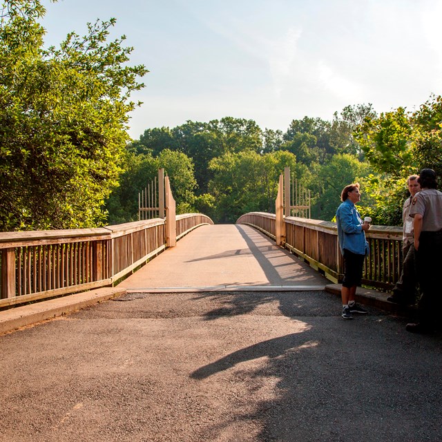 Entrance bridge to Theodore Roosevelt Island.