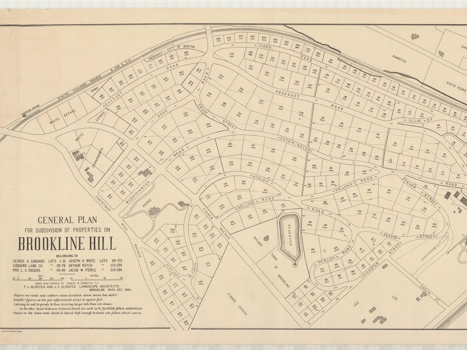 Pencil plan of community with curving roads and lots of lots for homes