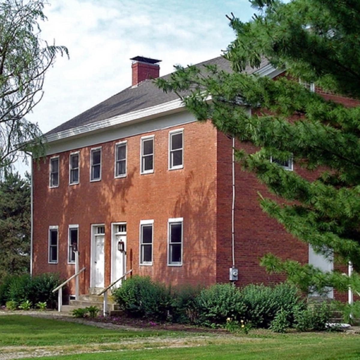 brick building with two doors