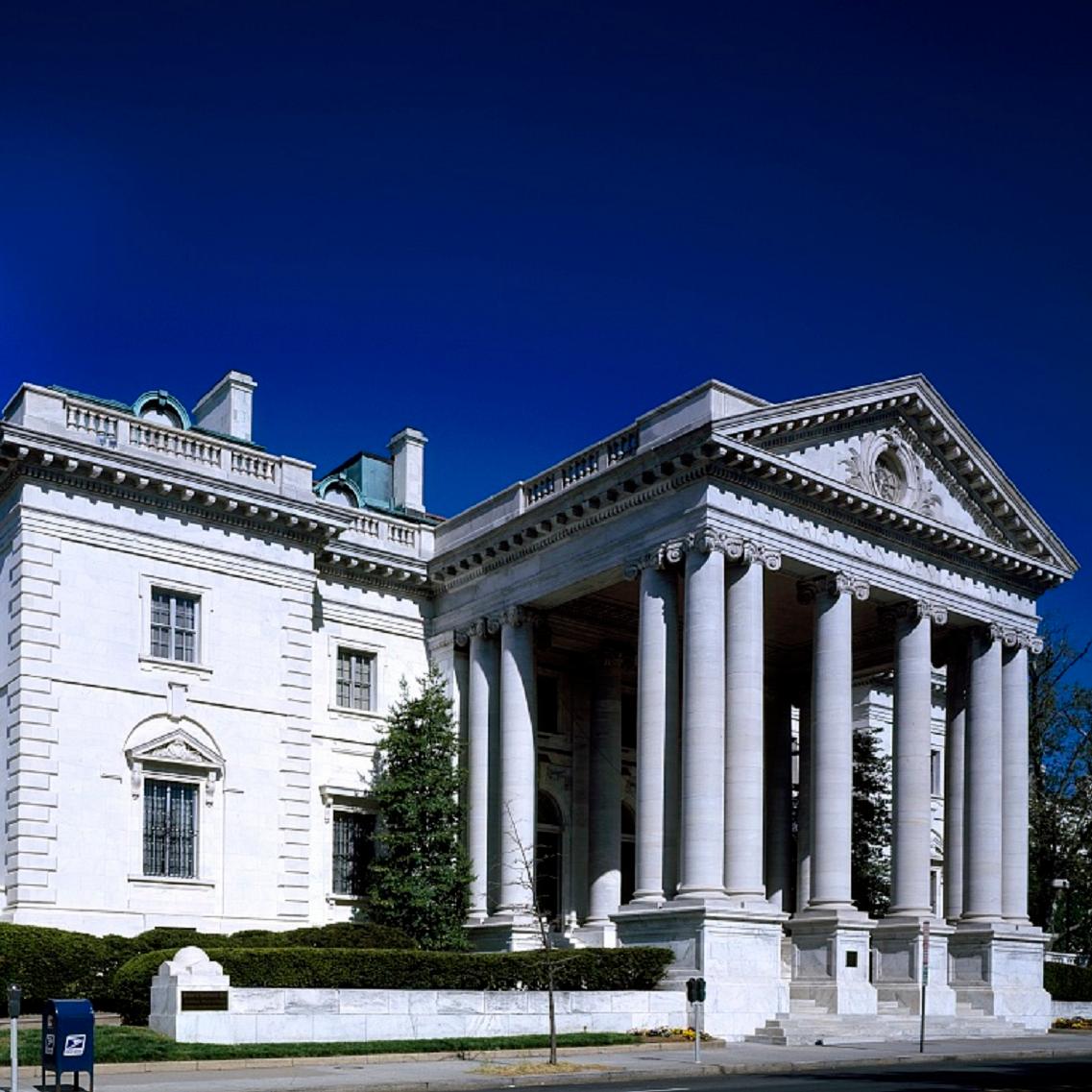 Colored photograph of Constitution Hall, circa 1980.