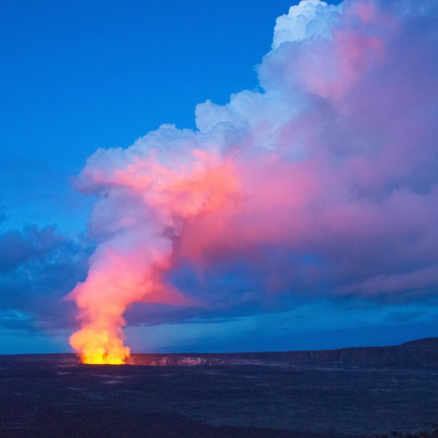 View of Halema‘uma‘u Crater within Kīlauea Caldera