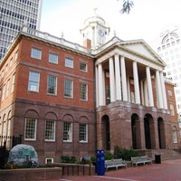 front facade of the old statehouse