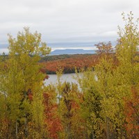 View of Lake Desor in the autumn on Isle Royale National Park