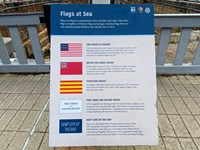 wayside describing five different sea flags