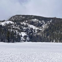 Bear Lake, covered with snow and ice