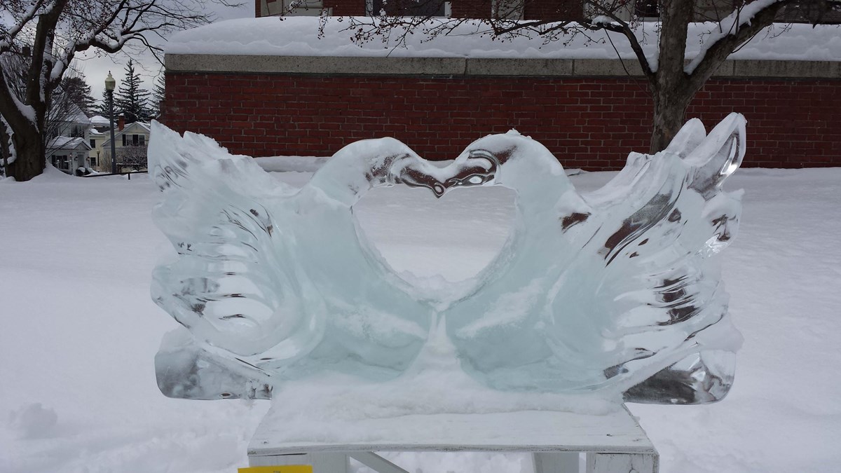 Ice Swans sculpture