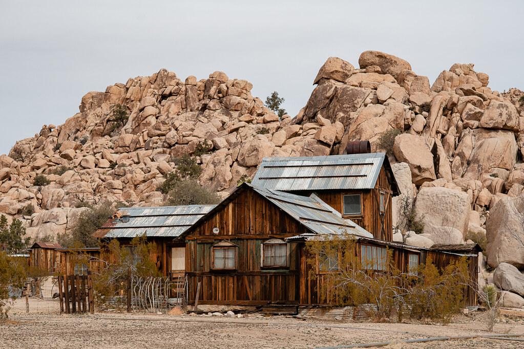 A full photo of Keys Ranch with large rocks in the background.