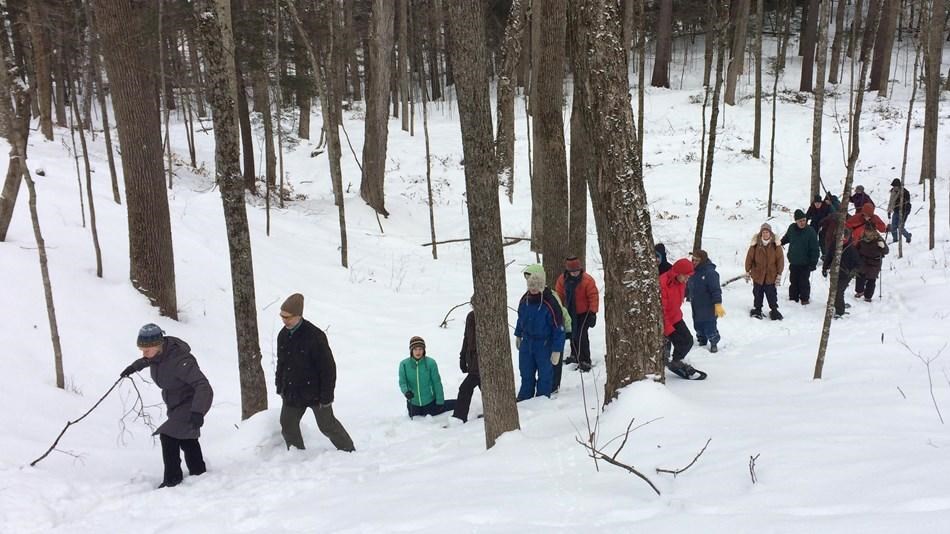 Saint-Gaudens people walking in the woods