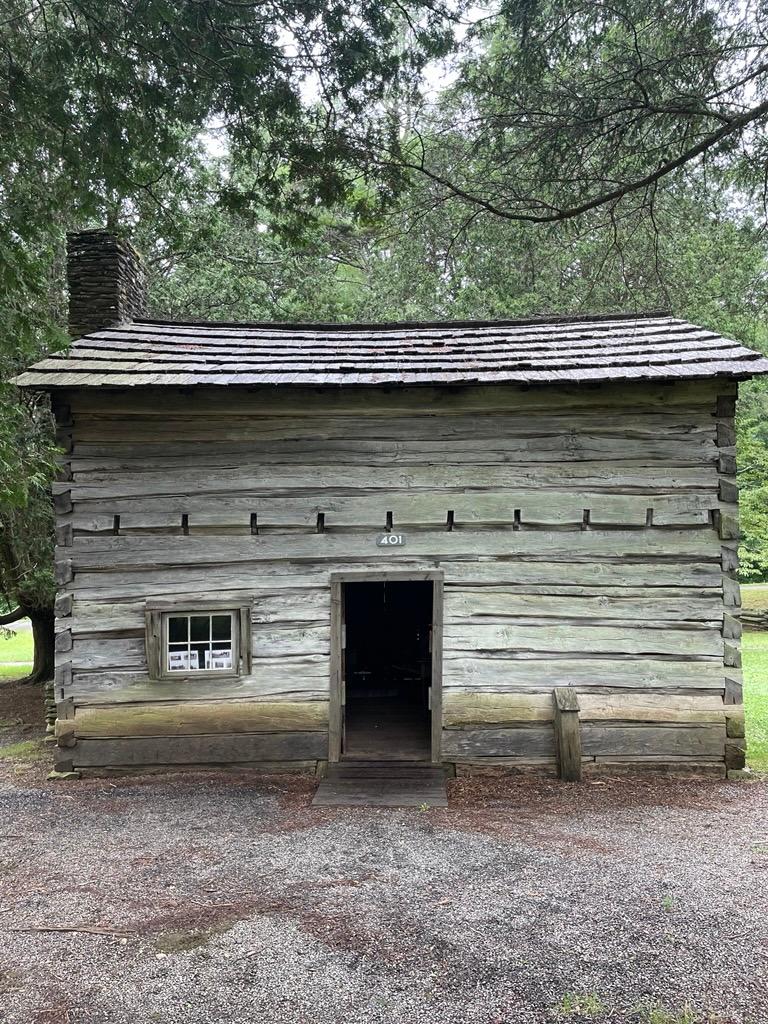 Matthew's Cabin located on the Mabry Mill grounds.