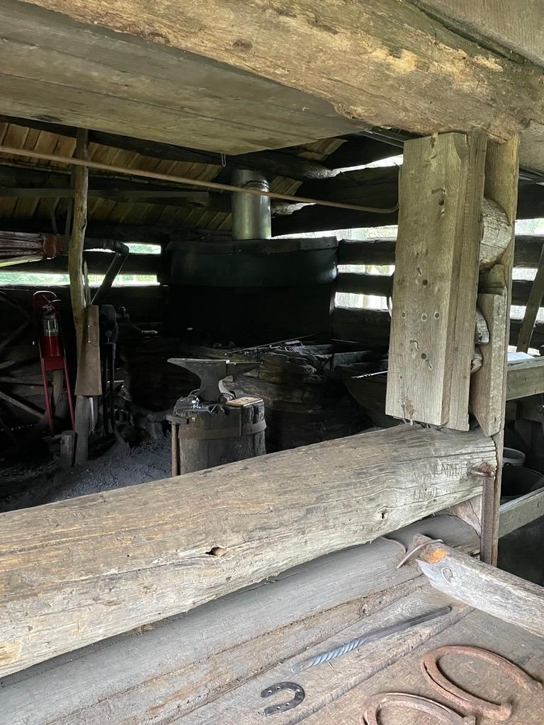 The Mabry Mill Blacksmith shop operated by Ed Mabry.