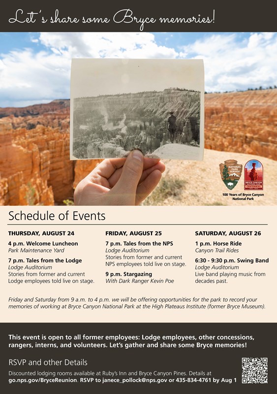 Poster for Bryce Canyon's 2023 Employee Reunion