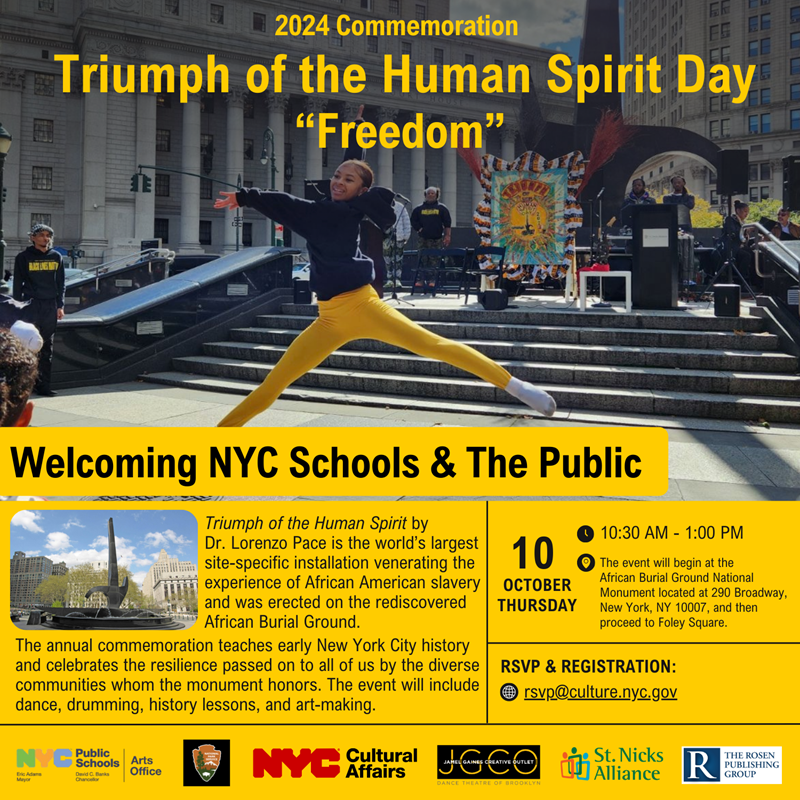 The flyer for the Triumph of the Human Spirit Day: