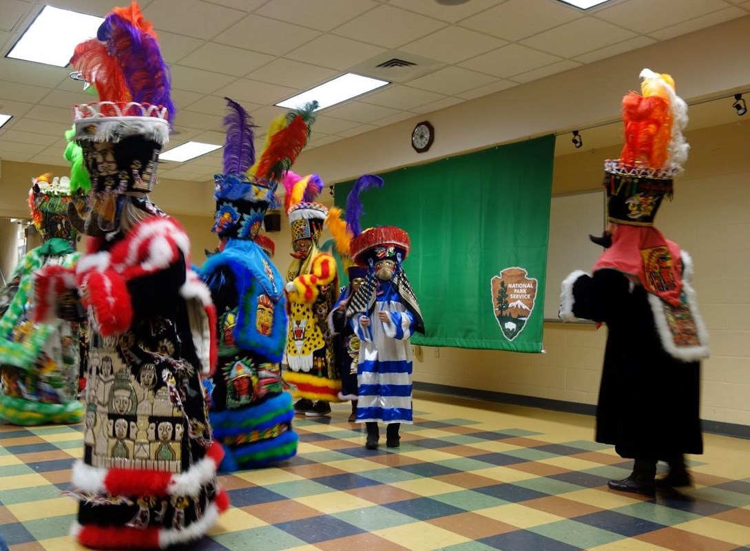 Hispanic cultural dances in colorful costumes.