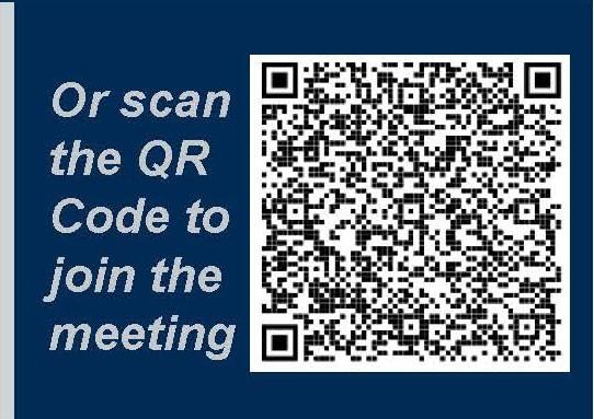 A QR Code directing people to the meeting link