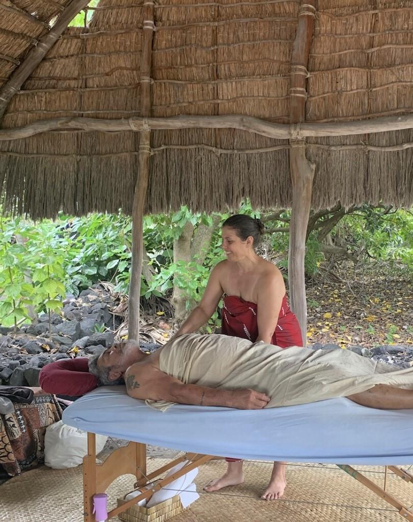 Lomilomi - Hawaiian Massage & Healing with Momi Nobriga Alber in the Hale, 9-2pm.