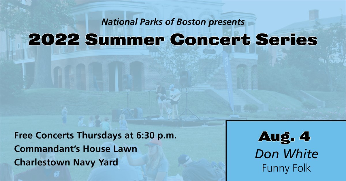 Event graphic for the Summer Concert Series specifying Aug. 4 for Don White concert.