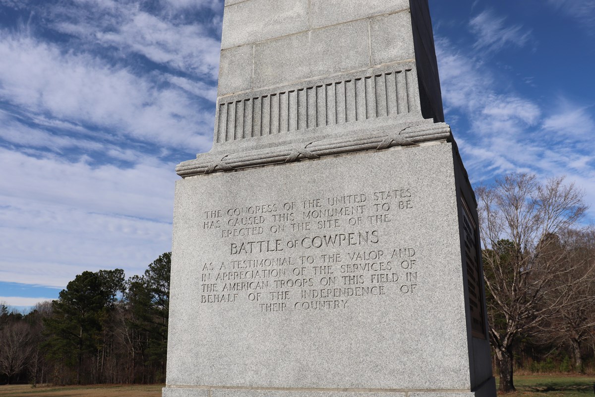 Image of inscription on the U.S. Monument.