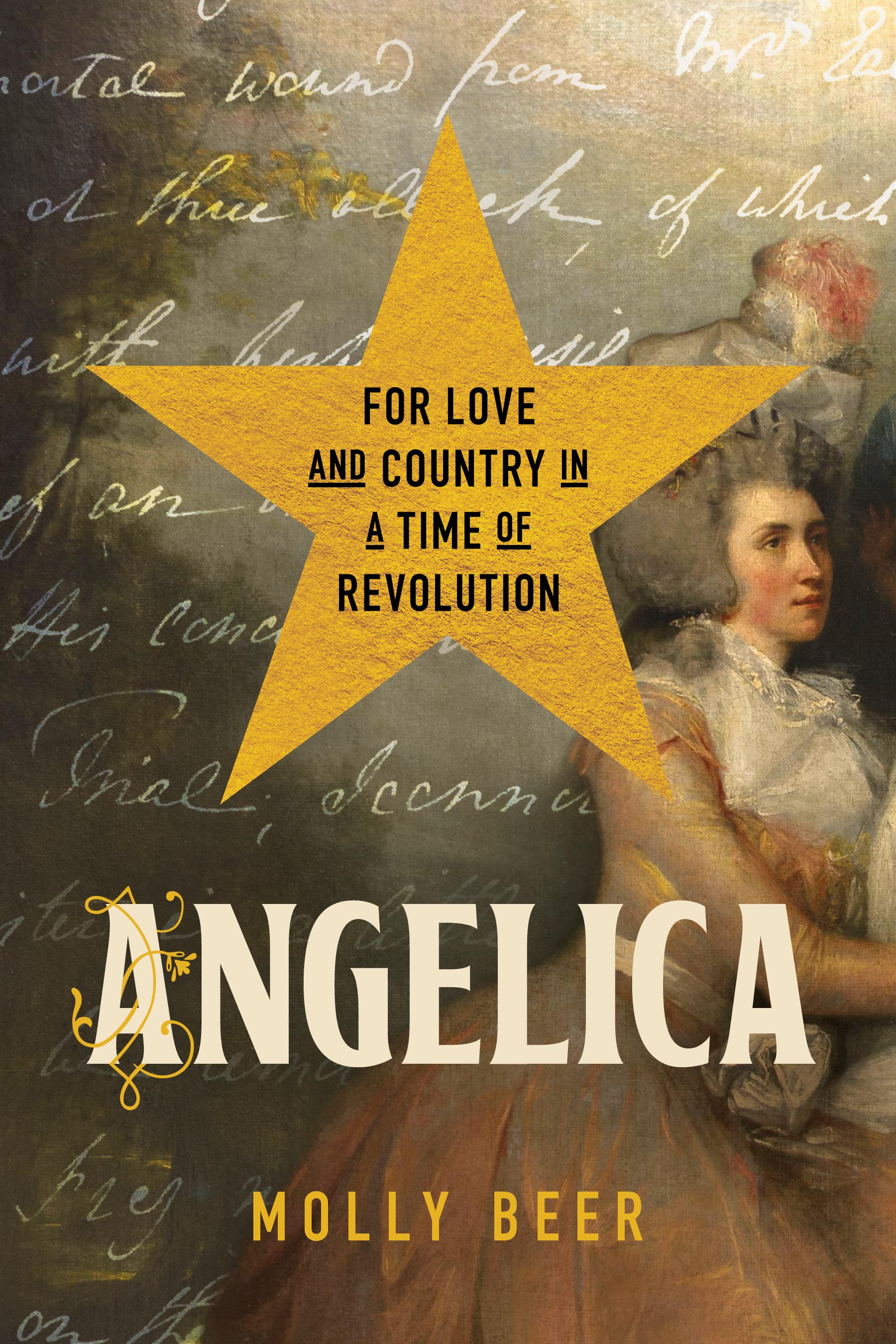 The cover of the book, depicting Angelica Schuyler Church and the book's title