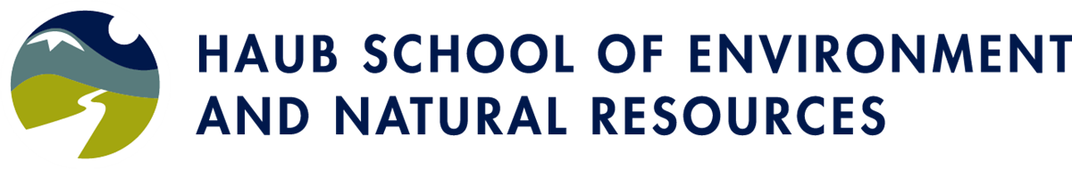 a logo with text: