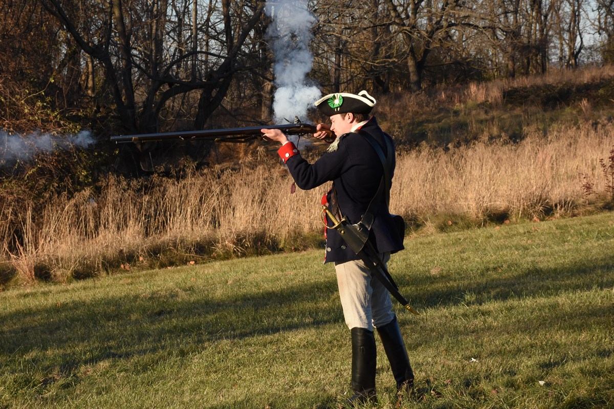 Soldier firing musket