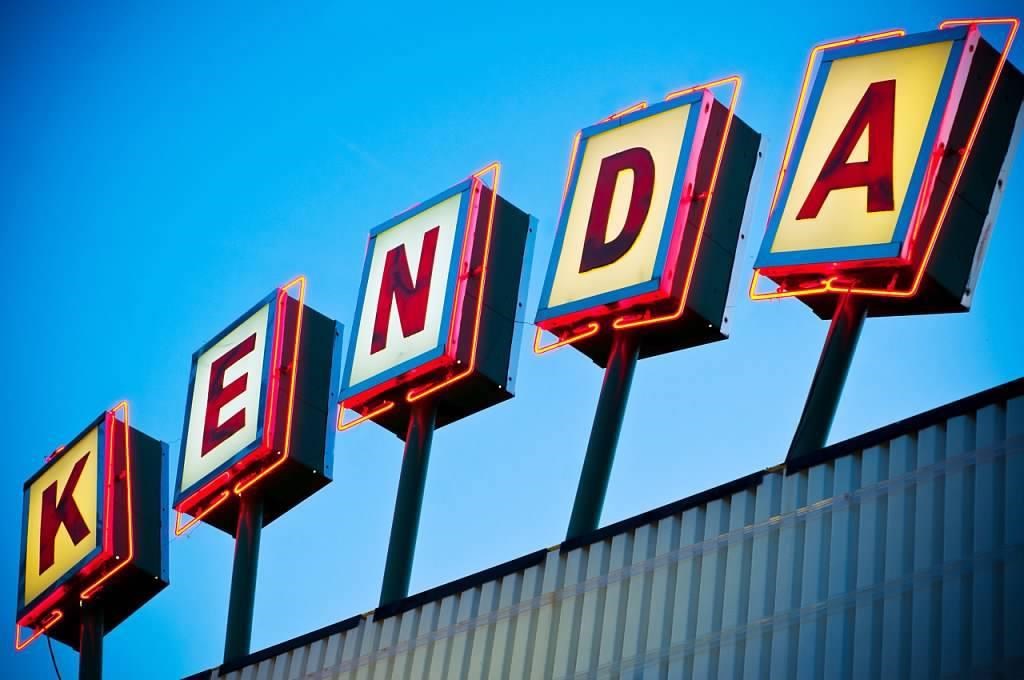 A retro, neon sign that says 
