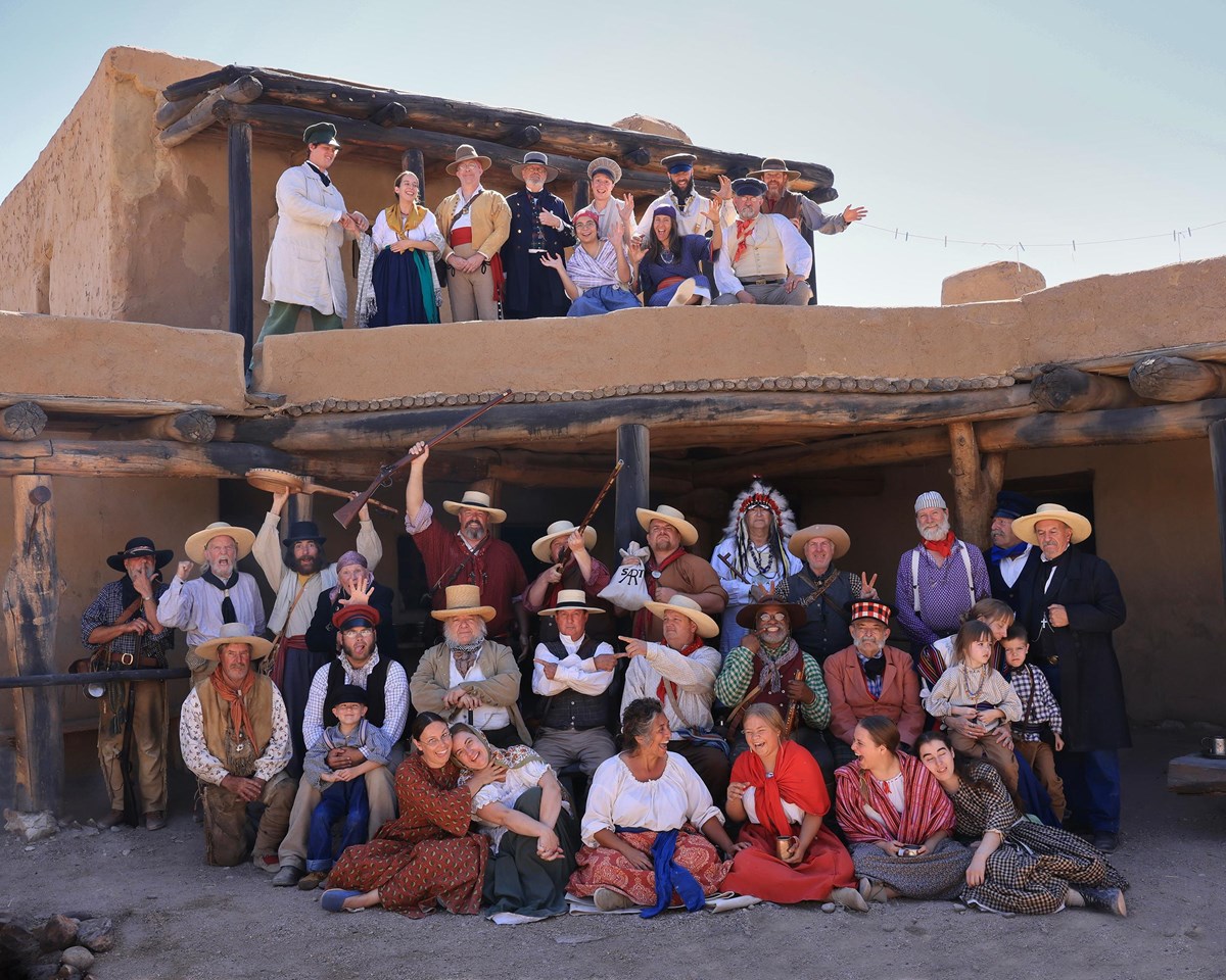 Living Historians in 1843 period clothing at Bicentennial of the Santa Fe Trail event 9/26/21