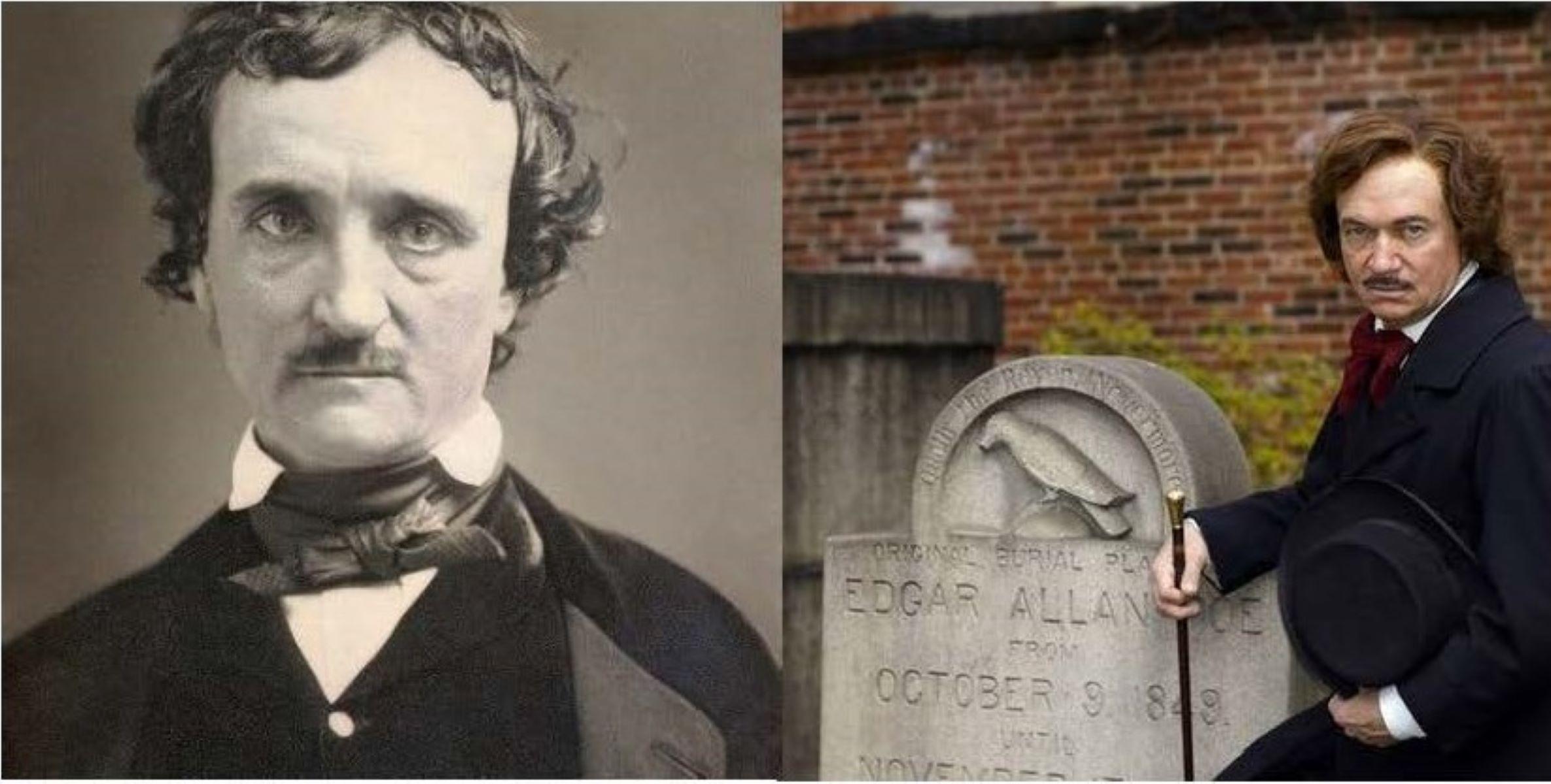 Image of a man dressed like Edgar Allan Poe