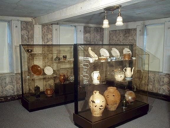 Exhibits in historic house museum
