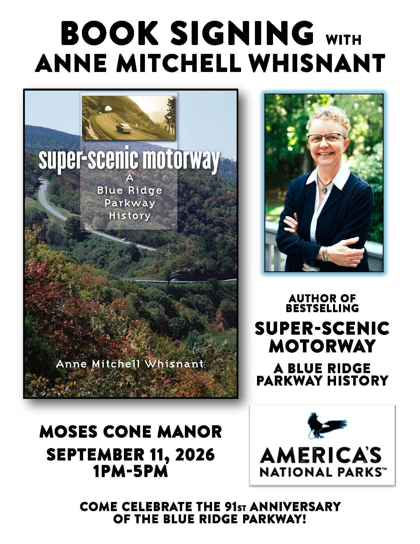 Event flyer announcing author book signing by Dr. Anne Michelle Whisnant