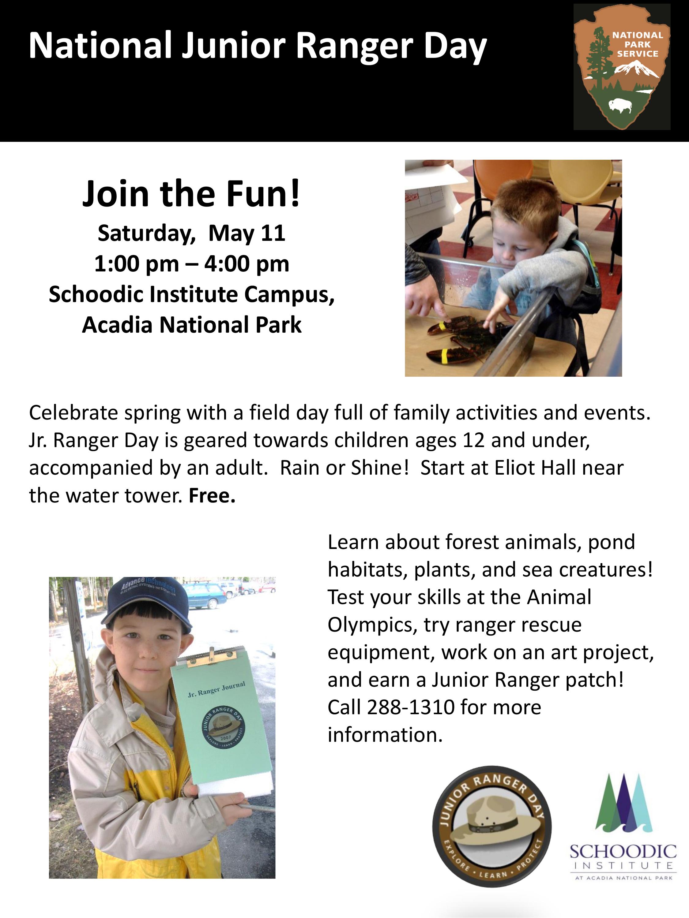 Flier for Junior Ranger Day
