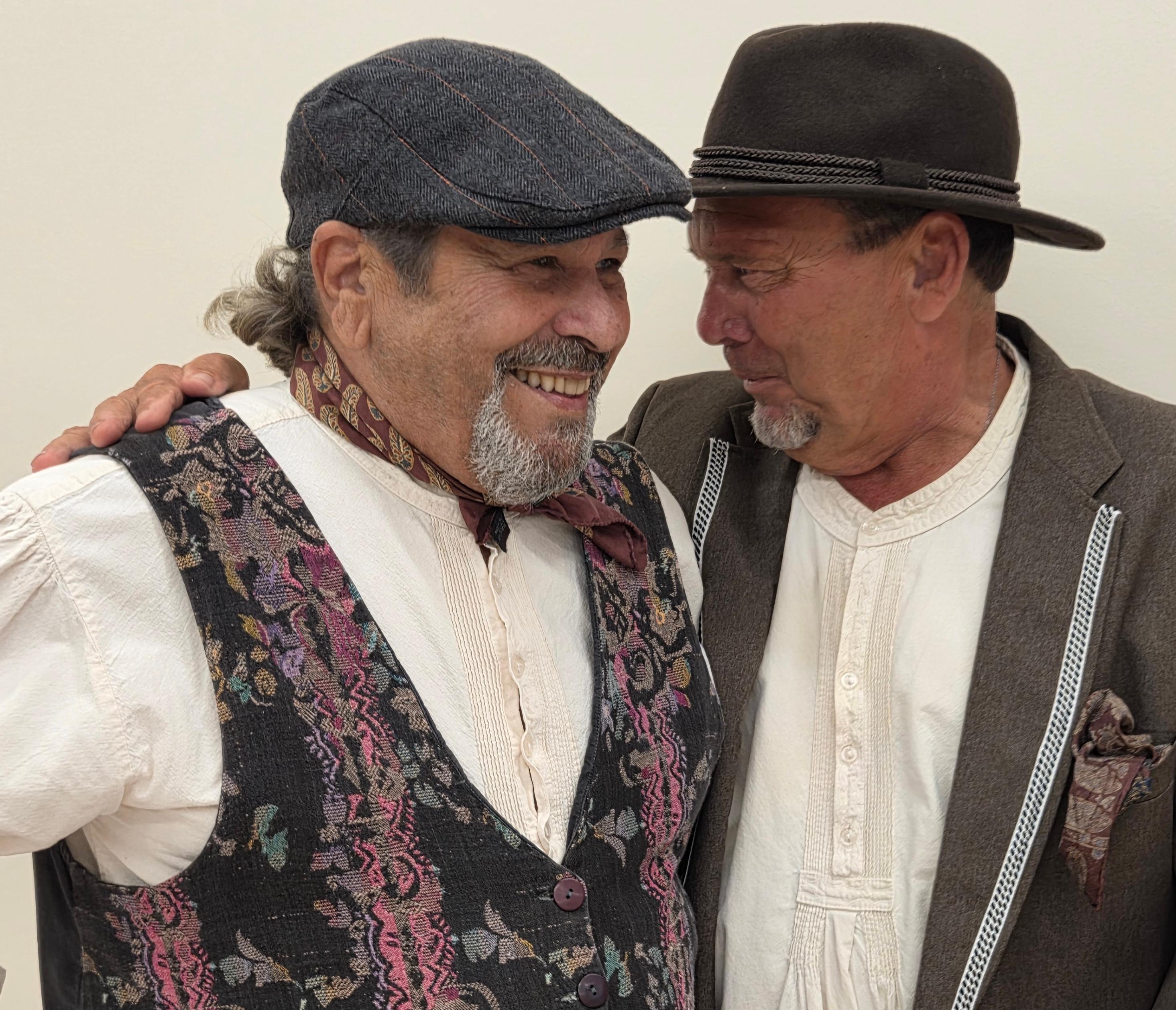 Two actors on stage