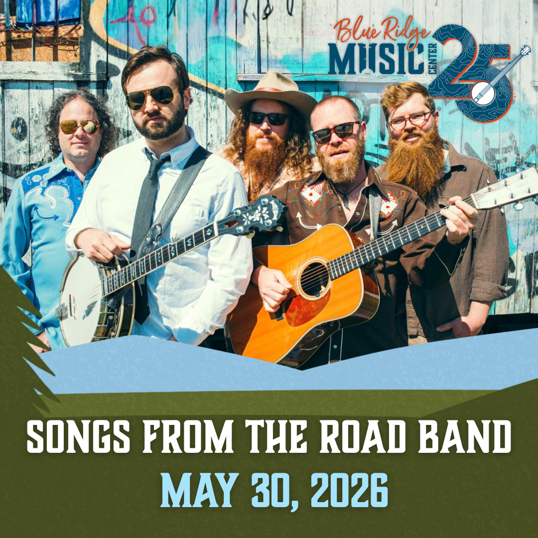 color photo of the Songs from the Road Band advertising their concert