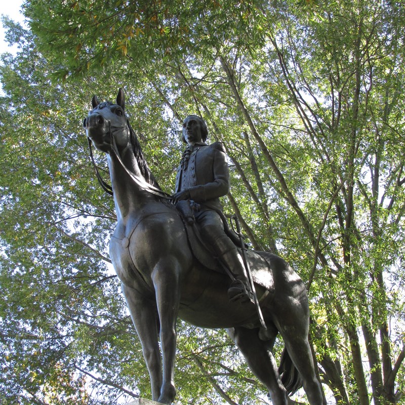 Bernado de Galvez (Count de Galvez) 1746–1786, bronze equestrian statue
