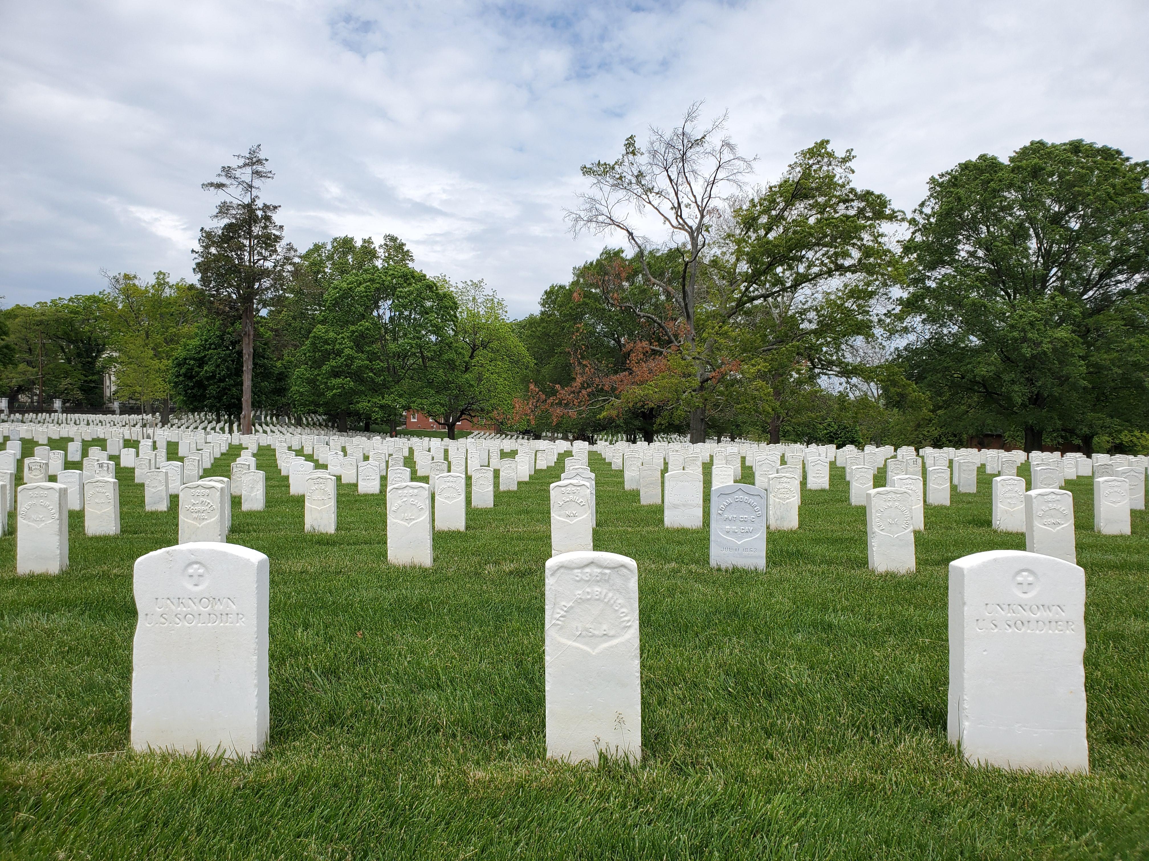 Headstones at National Cemetery