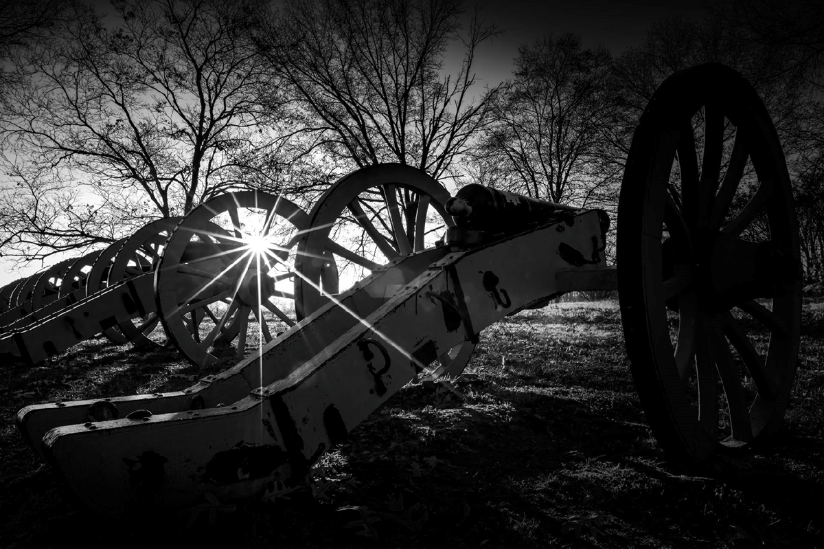 Artillery in Black in White