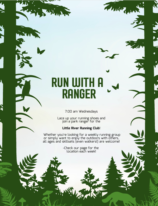 flyer with run with a ranger information