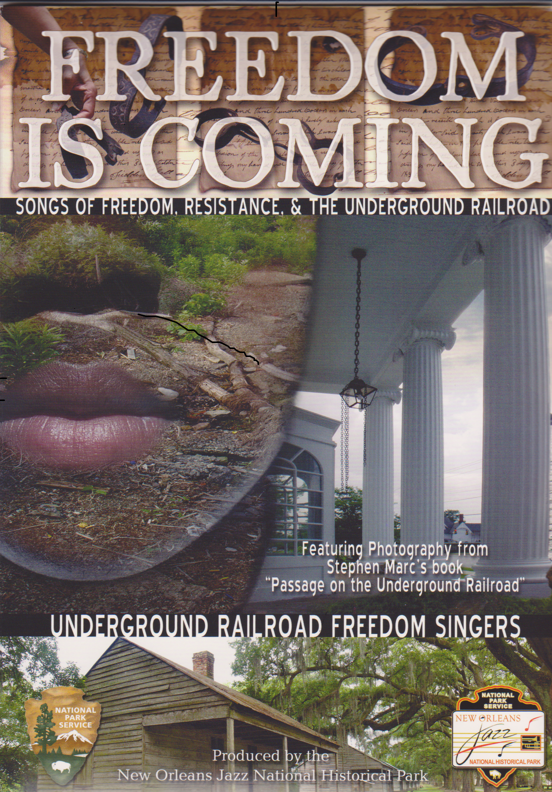 CD set cover art collage of deep South & slavery related images with titles.