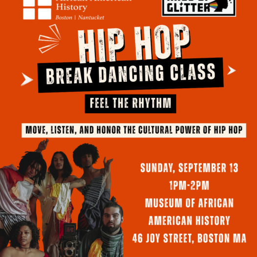 Event graphic with title and image of five people