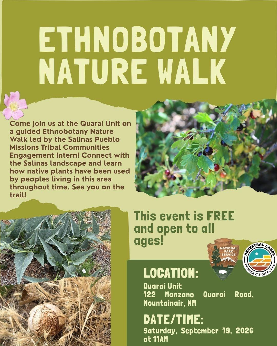 Ethnobotany Nature Walk at Quarai!