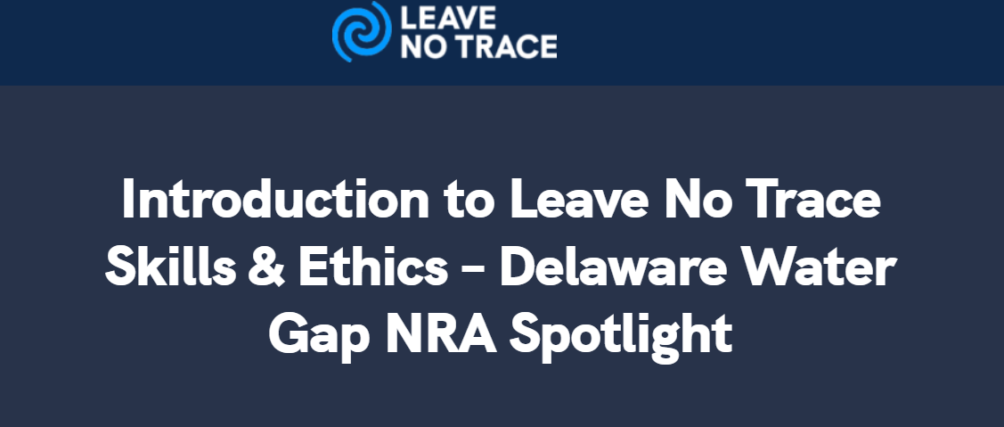 A graphic that says leave no trace and the name of the event.