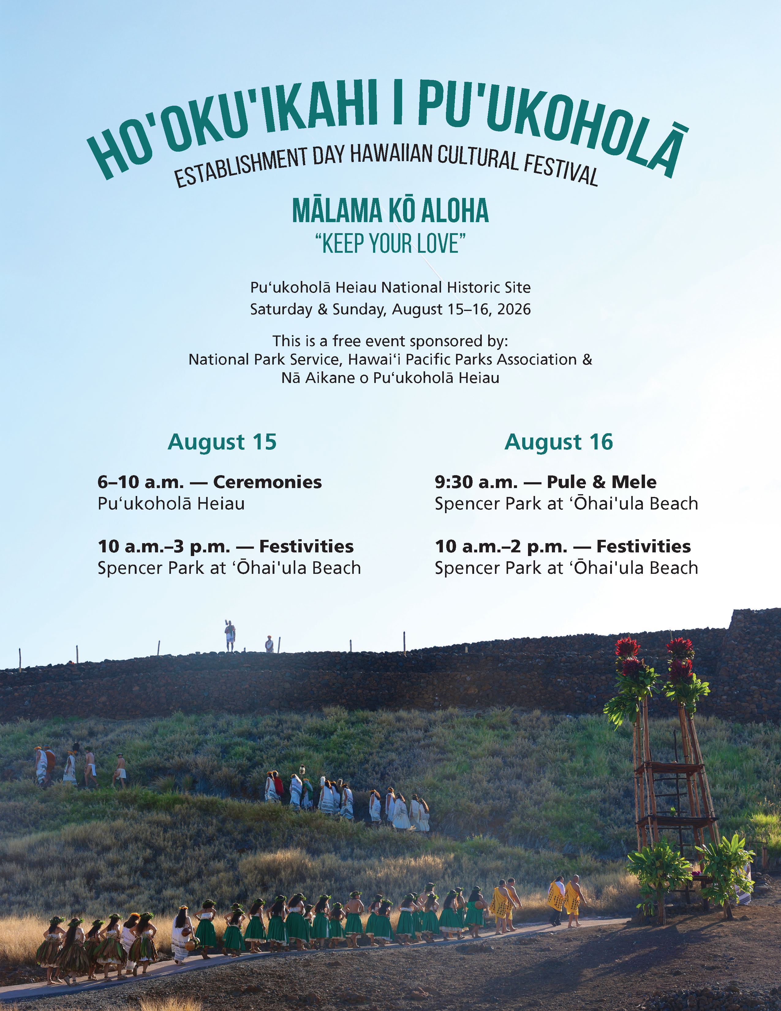 Puʻukoholā Heiau Cultural Festival Flyer